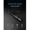 Аудіокабель UGREEN AV130 Cannon Male to Female Microphone Extension Audio Cable 1m (Black)(UGR-20708)