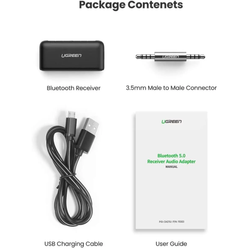 Bluetooth-ресивер UGREEN CM276 Bluetooth 5.0 Receiver Audio Adapter