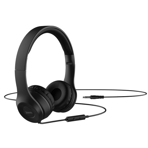 Навушники дротові HOCO W21 Graceful charm wire control headphones Black
