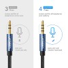 Аудіокабель UGREEN AV118 3.5mm Male to 3.5mm Female, nylon braid, 2m Black