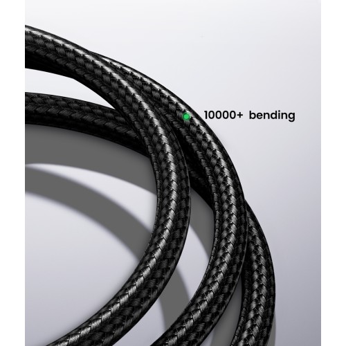 Кабель UGREEN US334 USB-C to USB-C PD Fast Charging 90 Degree Cable 5A Max Black 2m