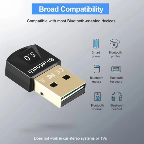 Bluetooth-адаптер  ESSAGER Mini BT5.0 Adapter Black