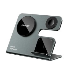 Бездротовий мультизарядний пристрій Essager  Ruicheng desktop magnetic suction 15W (3 in 1)  black