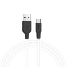 Кабель HOCO X21 USB to Type-C 2A, 1m, silicone, TPE connectors, Black+White