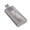 Зовнішній акумулятор HOCO J104A Discovery edition 22.5W fully compatible power bank with cable(20000mAh) Gray