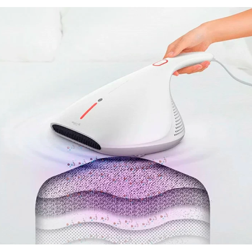 Ручний пилосос Xiaomi DEERMA Mites Vacuum Cleaner White + (перехідник на EU розетку)