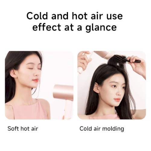 Фен Xiaomi Doco negative ion hair dryer soft and fast dry hair care Pink (Китайська вилка)