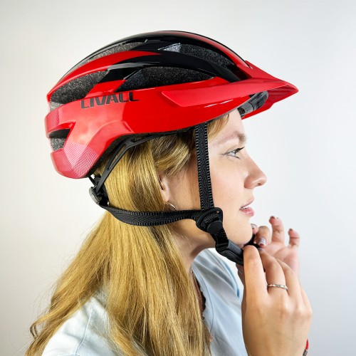 Захисний шолом Livall MT1 NEO (M) Black/Red (54-58см), акустика, мікрофон, сигнали поворотів та стопів, додаток, пульт BR80, Bluetooth