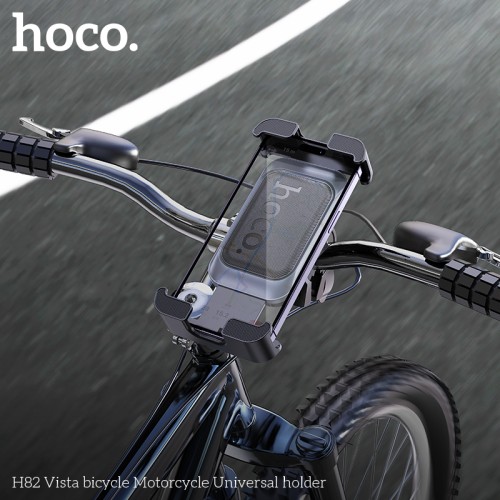 Вело/Мото тримач для телефона HOCO H82 Vista bicycle Motorcycle Universal holder Black Metal Gray