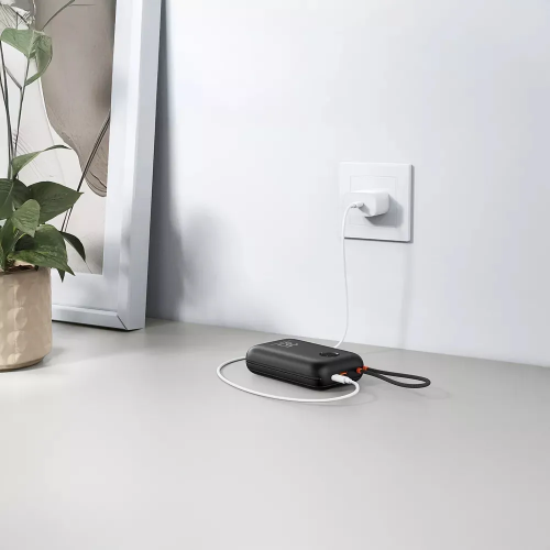 Зовнішній акумулятор VEGER Built-In 2 cables Ultra Mini 30000mAh