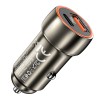 Автомобільний зарядний пристрій HOCO Z46A Blue whale PD20W+QC3.0 car charger Metal Gray