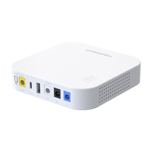 ДБЖ (Mini UPS) для роутера MARSRIVA KP4 MAX 20000mAh (18W; Output DC 12/9/5V; USB-A; USB-C) white