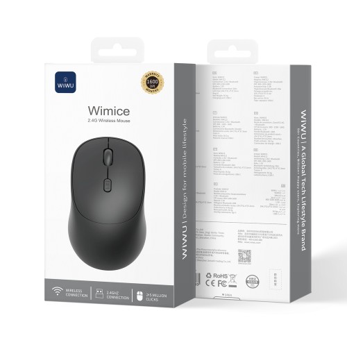 Маніпулятор миша бездротова WIWU 2.4G Wireless Mouse WM112 Black