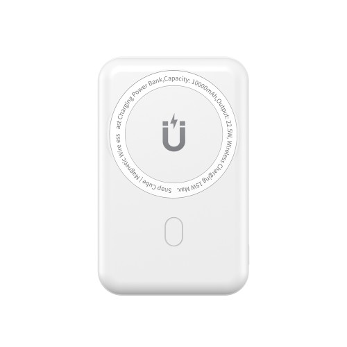 Зовнішній акумулятор WIWU Snap Cube- Magnetic Wireless Charger Power Bank  10000mAh SC1000WHT (3C) White