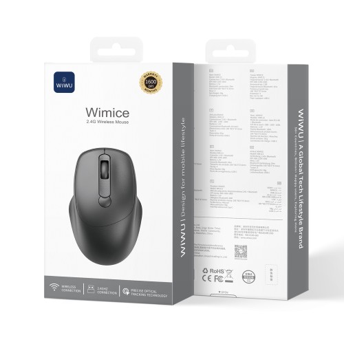 Маніпулятор миша бездротова WIWU 2.4G Wireless Mouse WM113 Black