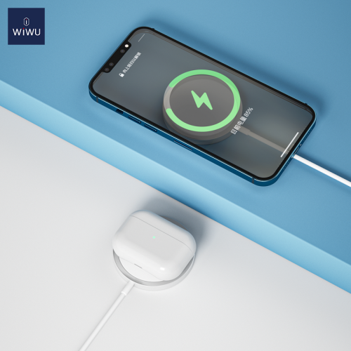 Бездротовий зарядний пристрій WIWU Wi-W009 Magnetic Wirless White