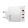 Мережевий зарядний пристрій WIWU 65W Essen GaN Fast Charger 1A+2C Wi-G005 EU White