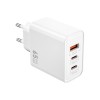 Мережевий зарядний пристрій WIWU 65W Essen GaN Fast Charger 1A+2C Wi-G005 EU White