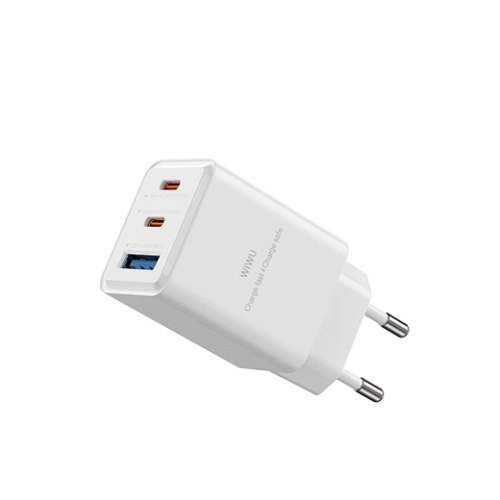 Мережевий зарядний пристрій WIWU Cube 67W 2C+A GaN Fast Charger Wi-G026 EU White