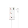 Мережевий подовжувач WIWU 30W Cube Multiple Function GaN Power Strip 1C3A+3 sockets Wi-S005 EU White