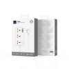 Мережевий подовжувач WIWU 30W Cube Multiple Function GaN Power Strip 1C3A+3 sockets Wi-S005 EU White