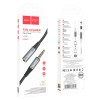 Аудiокабель HOCO UPA20 3.5mm male to 3.5mm female, nylon braid, 2m, Metal Gray