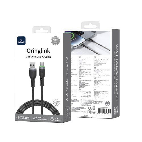 Кабель WIWU 27W OringLink Series Nylon Braided Cable
Wi-C067 A-C 1M