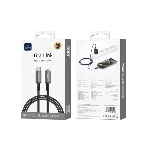 Кабель WIWU 30W Titanlink Series Charging Cable 
1M Wi-C056 C-L