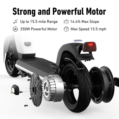 Електросамокат NIU KQi1 Sport Black 9", 250(450)W, 5.1Ah, 25km, 25km/h, 14%, App, 14,6 kg