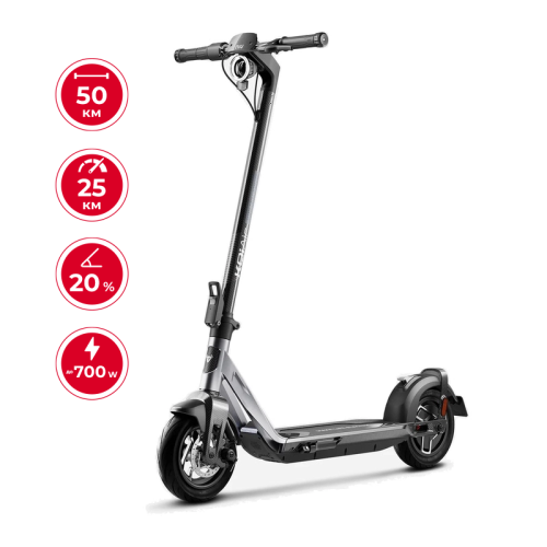 Електросамокат NIU KQi Air Black 9,5", 350(700)W, 9,4Ah, 50km, 25km/h, 20%, App, 11,9 kg