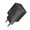Мережевий зарядний пристрій HOCO N56 Fundador four-port PD30W(2C2A) charger(EU) Black