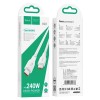 Кабель HOCO X93 Type-C to Type-C 240W, 1m, TPE, TPE connectors, White