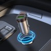 Автомобільний зарядний пристрій HOCO NZ16A Rigorous 43W dual port PD25W+QC3.0 car charger Metal Grey