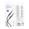 Аудіокабель BOROFONE BL24 3.5mm male to 3.5mm male, nylon braid, 1m, Metal Grey