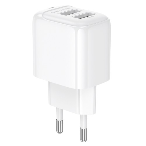 Мережевий зарядний пристрій BOROFONE BAS41A Potential dual-port charger White