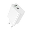 Мережевий зарядний пристрій BOROFONE BA108A Stellar PD30W+QC3.0 charger (EU) White