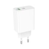 Мережевий зарядний пристрій BOROFONE BA108A Stellar PD30W+QC3.0 charger (EU) White