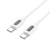 Кабель BOROFONE BX114 Structure 60W silicone charging data cable C to C White
