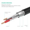 Аудіокабель UGREEN AV116 3.5mm Male to 2RCA Male, PVC, 1m Black