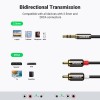 Аудіокабель UGREEN AV116 3.5mm Male to 2RCA Male, PVC, 1m Black