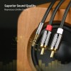 Аудіокабель UGREEN AV116 3.5mm Male to 2RCA Male, PVC, 1m Black