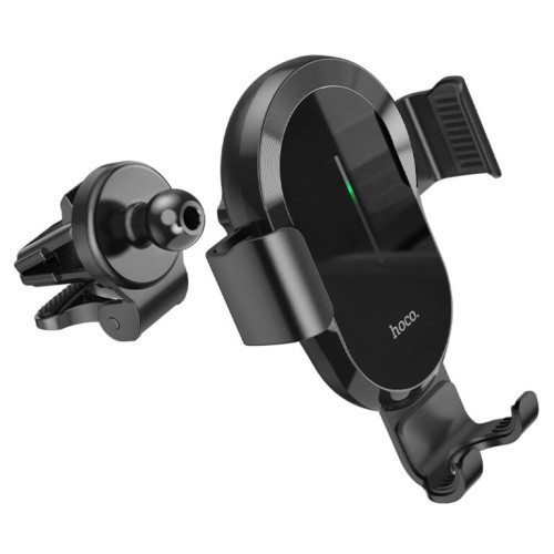 Автотримач для телефона з БЗП HOCO CA105 Guide three-axis linkage wireless charging car holder Black