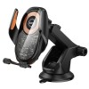 Автотримач для телефона з БЗП HOCO HW34 Blue whale 3-axis linkage wireless fast charging car holder(center console)