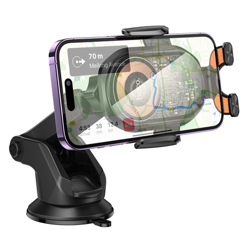 Автотримач для телефона з БЗП HOCO HW34 Blue whale 3-axis linkage wireless fast charging car holder(center console)