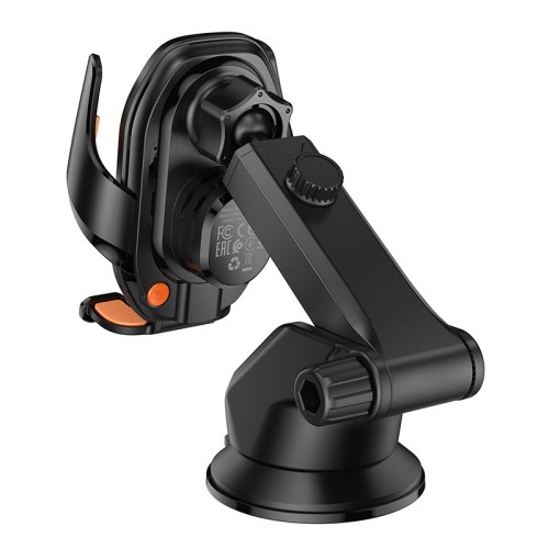 Автотримач для телефона з БЗП HOCO HW34 Blue whale 3-axis linkage wireless fast charging car holder(center console)