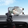 Автотримач для телефона з БЗП HOCO HW34 Blue whale 3-axis linkage wireless fast charging car holder(center console)