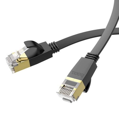 Мережевий кабель HOCO US07 General pure copper flat network cable(L=10M) Black