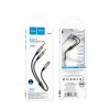 Аудіокабель HOCO UPA21 3.5mm male to 2 female, nylon braid, 0.25m, Metal Gray