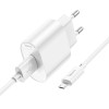 Мережевий зарядний пристрій з кабелем HOCO C109A(10.5W) Fighter single port charger set(Micro) White