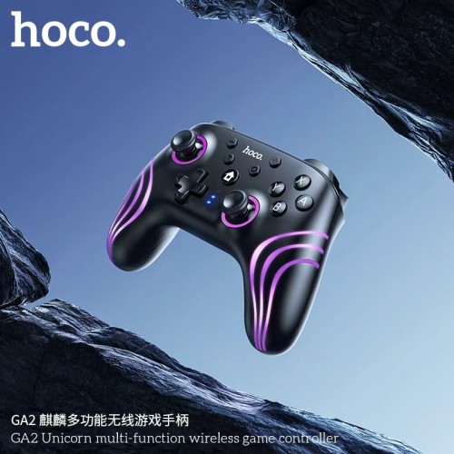 Бездротовий геймпад HOCO GA2 800mAh (SWITCH 1/2.PC) Unicorn multi-function wireless game controller Black